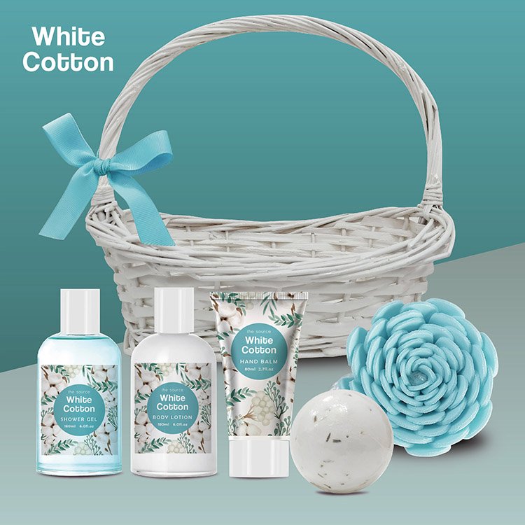 2024 Bath Spa Gift Set Woman Custom Spa Relaxation Body Care And Cleanse Bath Gift Set in Basket