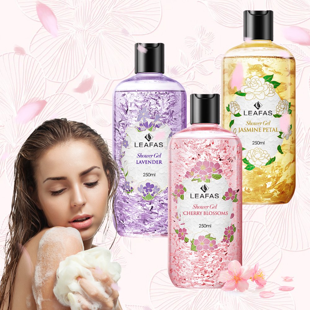 Private Label 250ml bodi cleanser Whitening Body Wash Gel Bath Shower Gel Lavender Shower Gel