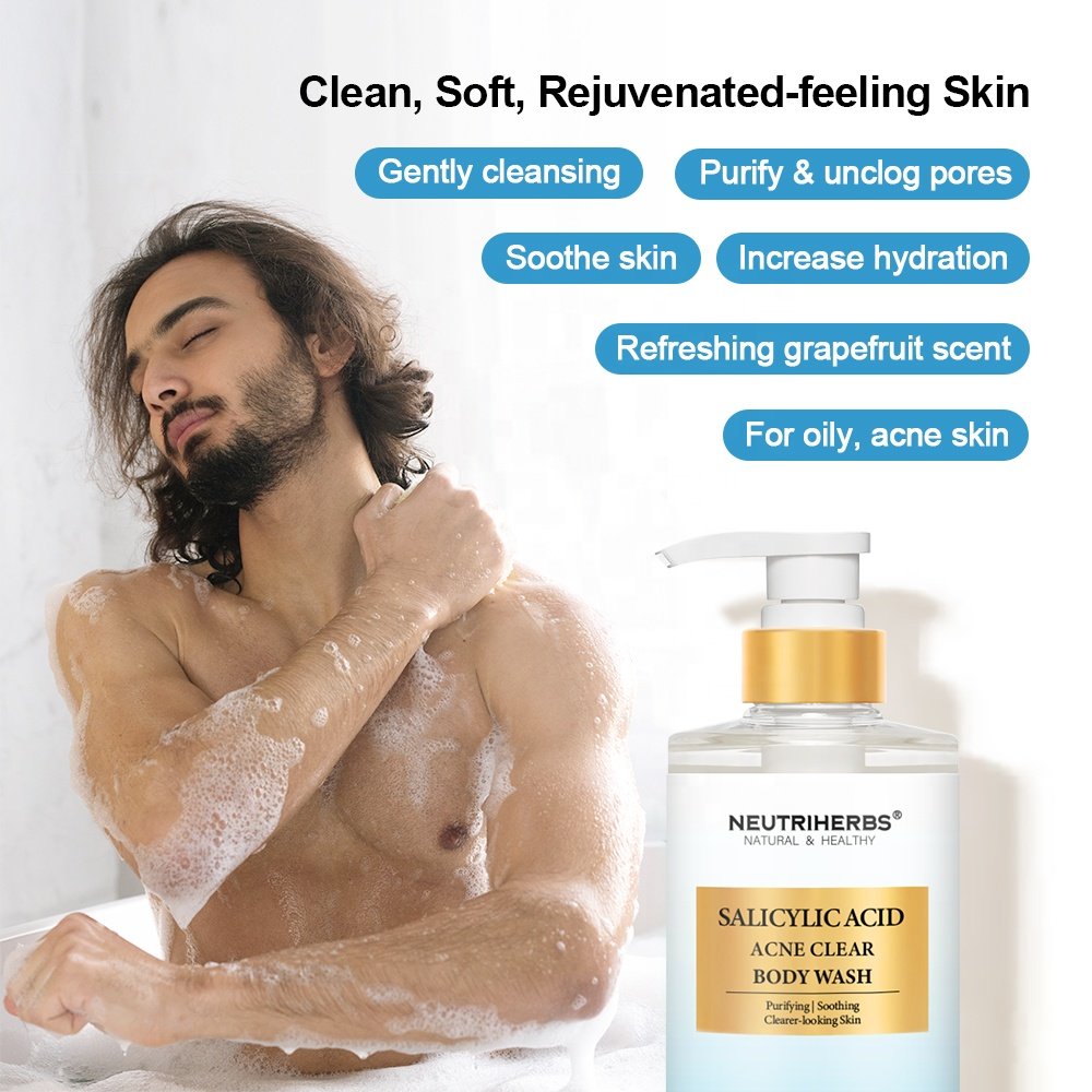 Tea Tree Vegan Herbal Natural Skin Perfumed Bath Bodywash Private Label Body Wash Acne Exfoliating Shower Gel