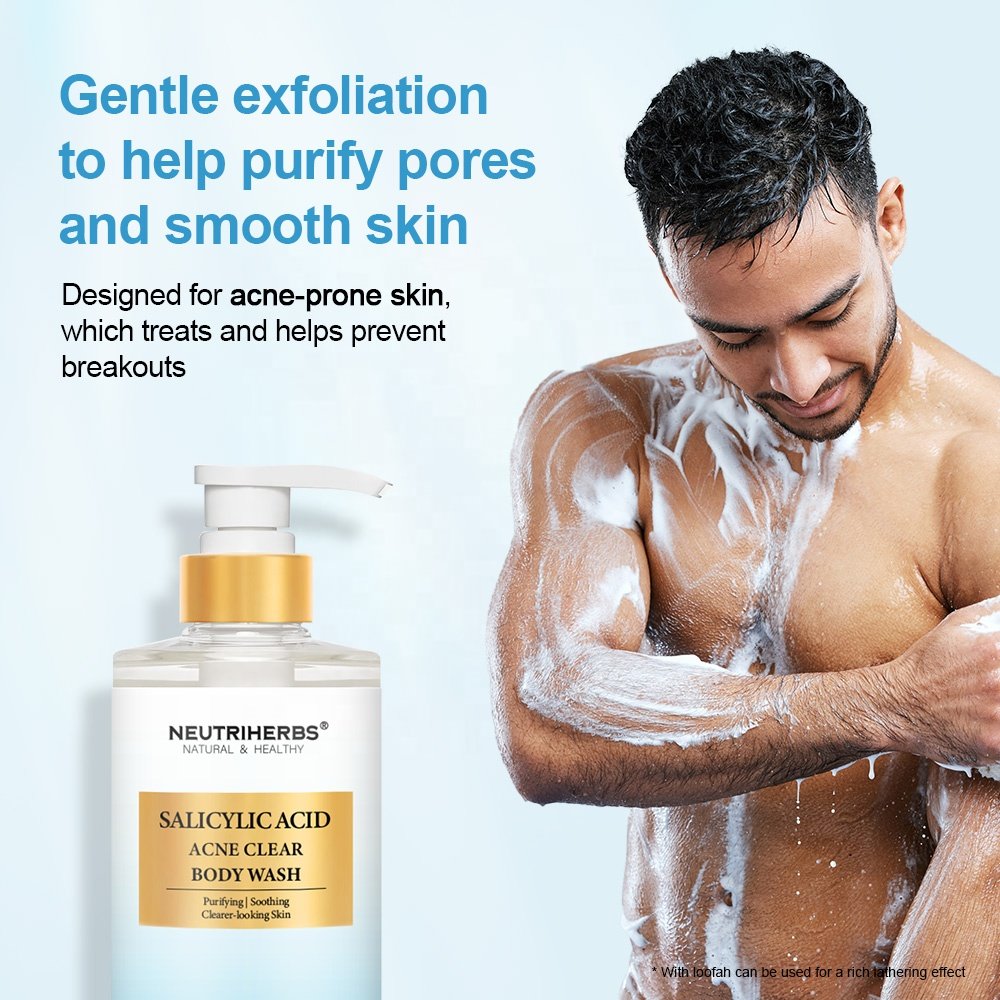 Tea Tree Vegan Herbal Natural Skin Perfumed Bath Bodywash Private Label Body Wash Acne Exfoliating Shower Gel