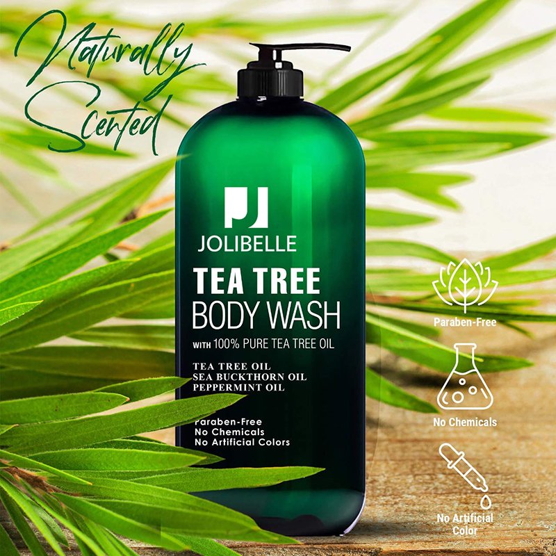 Private Label Natural Pure Tea Tree Oil Healthy Skin Feet Body Wash Scented Shower Gel
