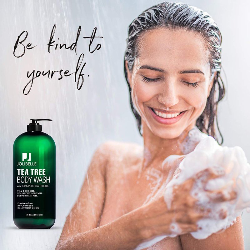 Private Label Natural Pure Tea Tree Oil Healthy Skin Feet Body Wash Scented Shower Gel