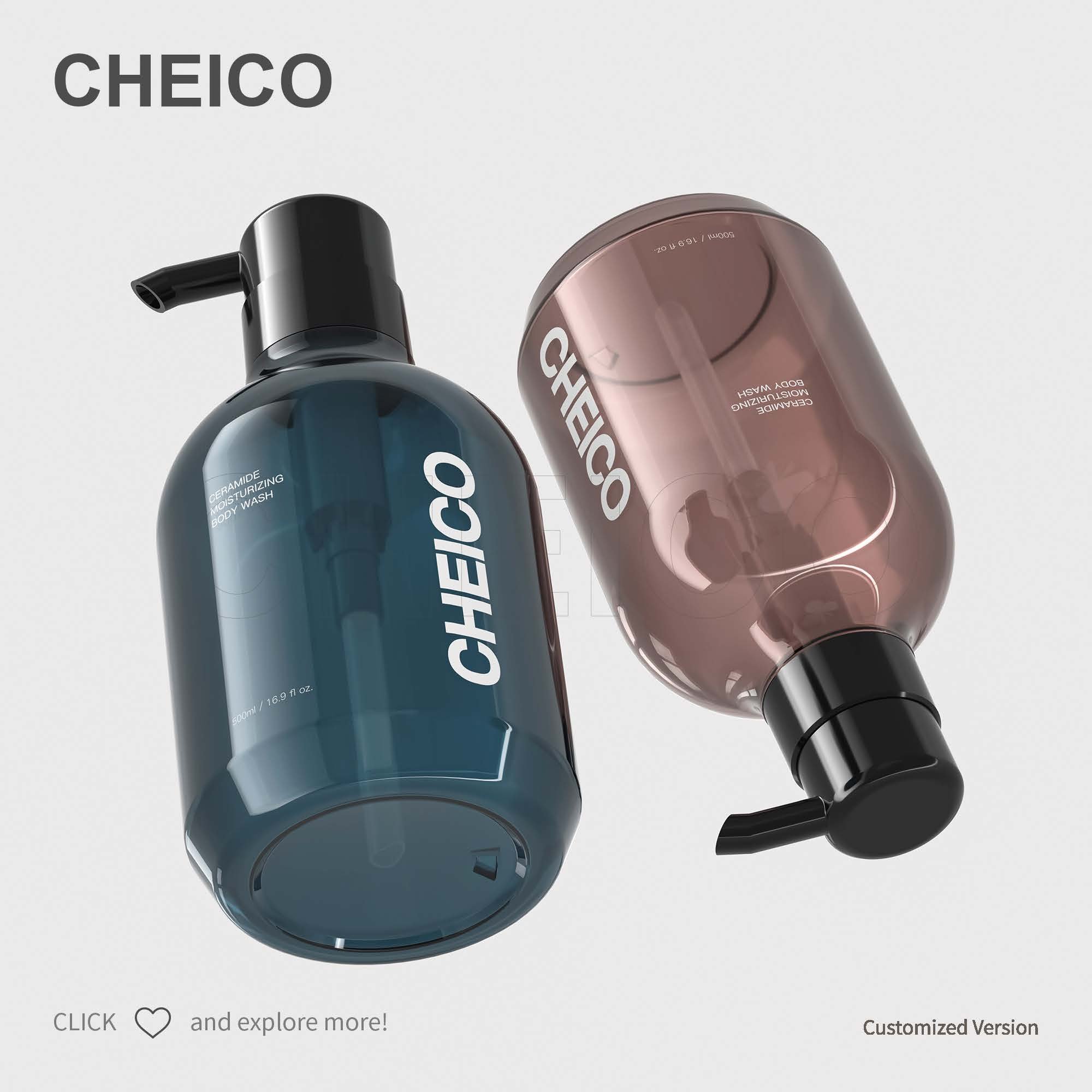 Ready To Ship White Glossy PET Plastic Round Lotion Pump Bottle Shampoo Conditioner Shower Gel 300/400/500/600ml