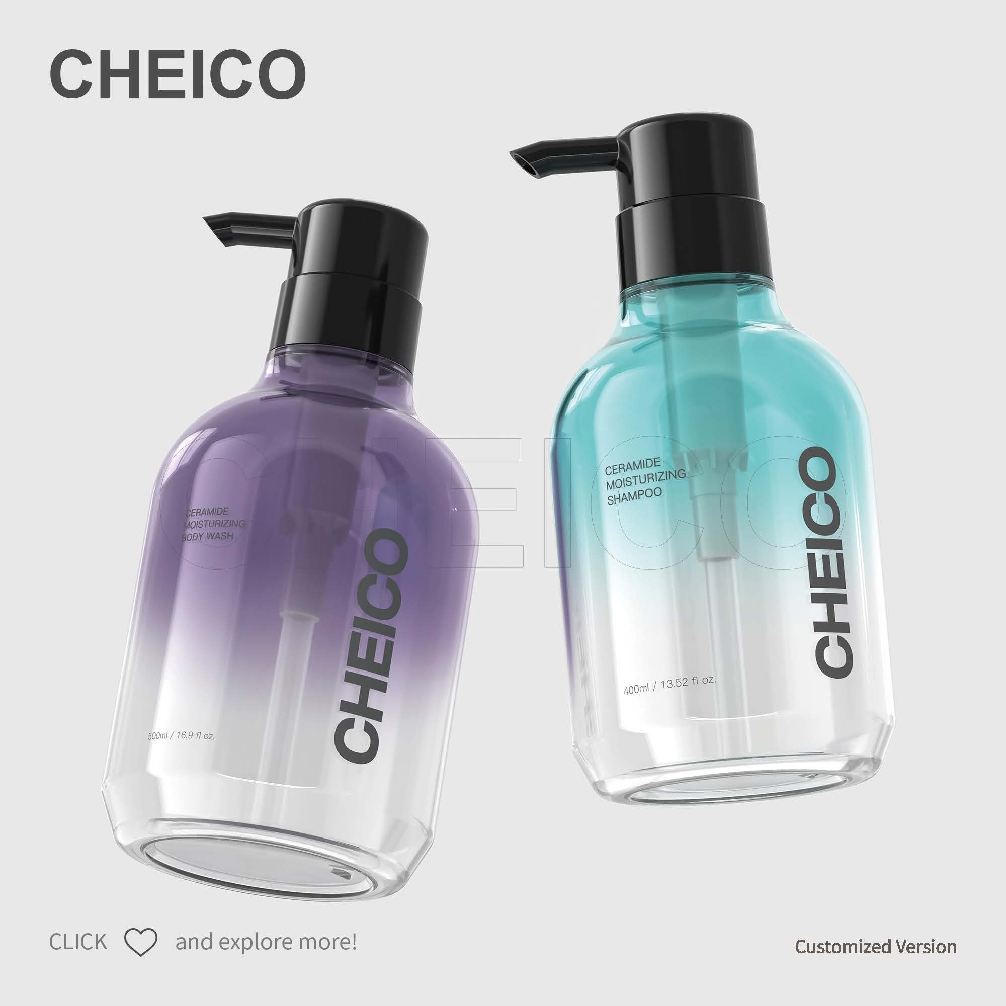 Ready To Ship White Glossy PET Plastic Round Lotion Pump Bottle Shampoo Conditioner Shower Gel 300/400/500/600ml