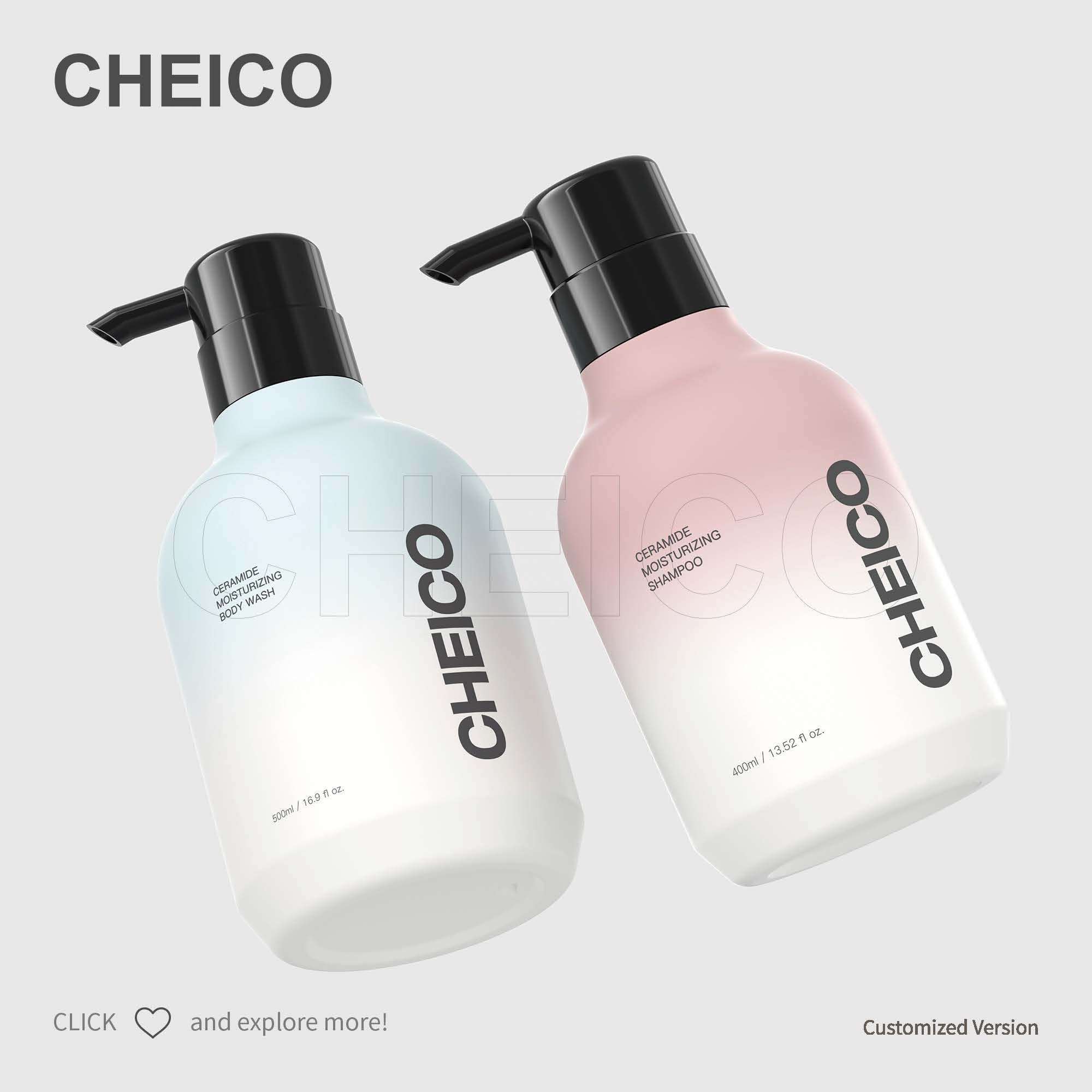 Ready To Ship White Glossy PET Plastic Round Lotion Pump Bottle Shampoo Conditioner Shower Gel 300/400/500/600ml