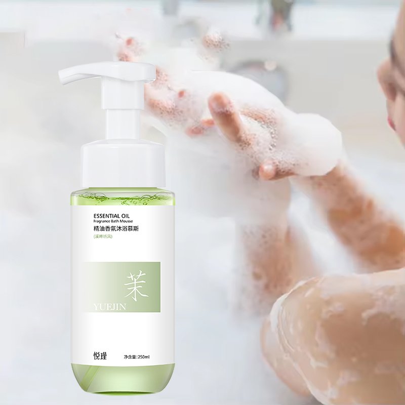 Private Label OEM Moisture Soothing Deep Cleansing Whitening Refreshing Fragrance Bath Body Wash Foam Mousse Bubble Shower Gel