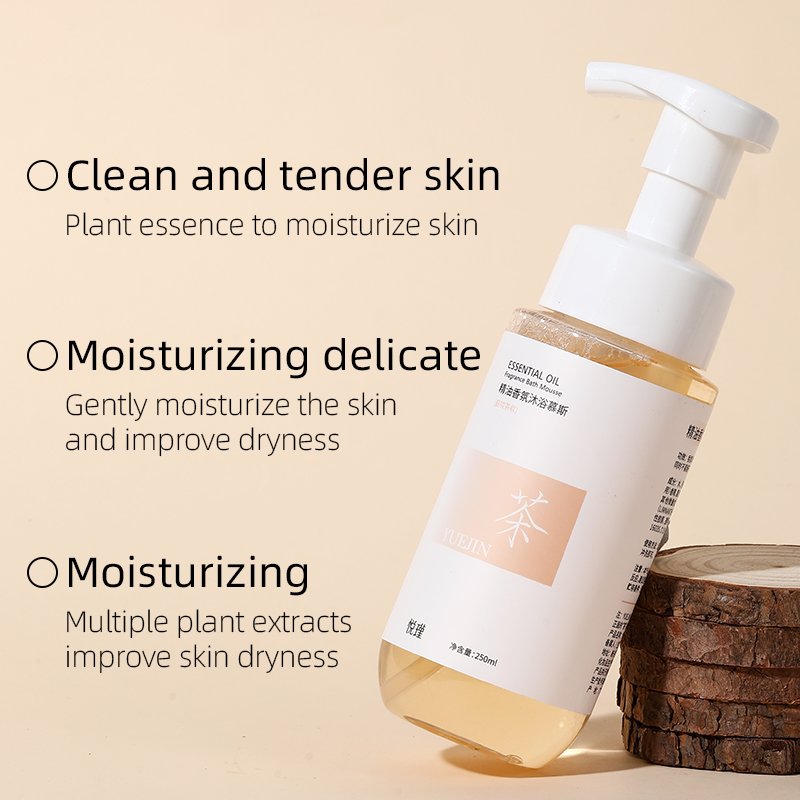 Private Label OEM Moisture Soothing Deep Cleansing Whitening Refreshing Fragrance Bath Body Wash Foam Mousse Bubble Shower Gel