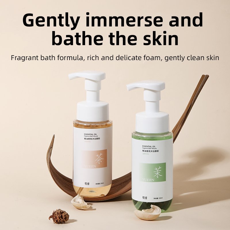 Private Label OEM Moisture Soothing Deep Cleansing Whitening Refreshing Fragrance Bath Body Wash Foam Mousse Bubble Shower Gel