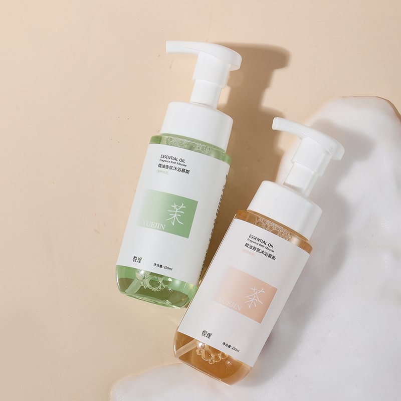 Private Label OEM Moisture Soothing Deep Cleansing Whitening Refreshing Fragrance Bath Body Wash Foam Mousse Bubble Shower Gel