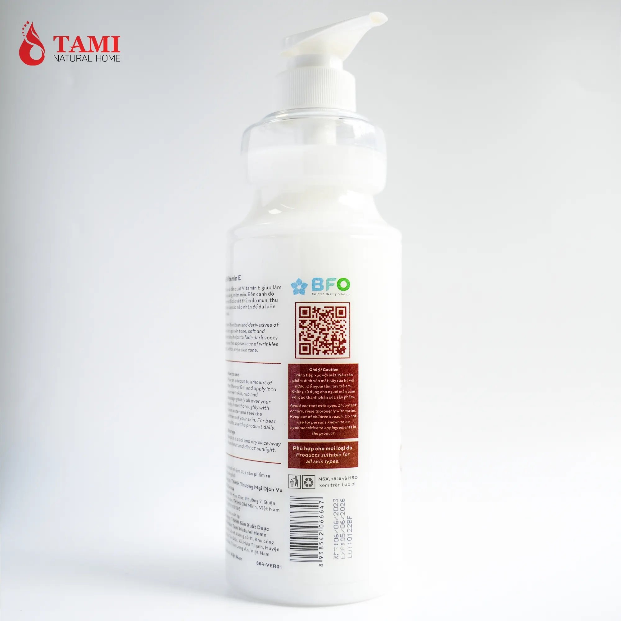 Personal Care Whitening Moisturizing Body Wash Belight - Rice Milk & Vitamin E Refreshing & Bubble Function Shower Gel