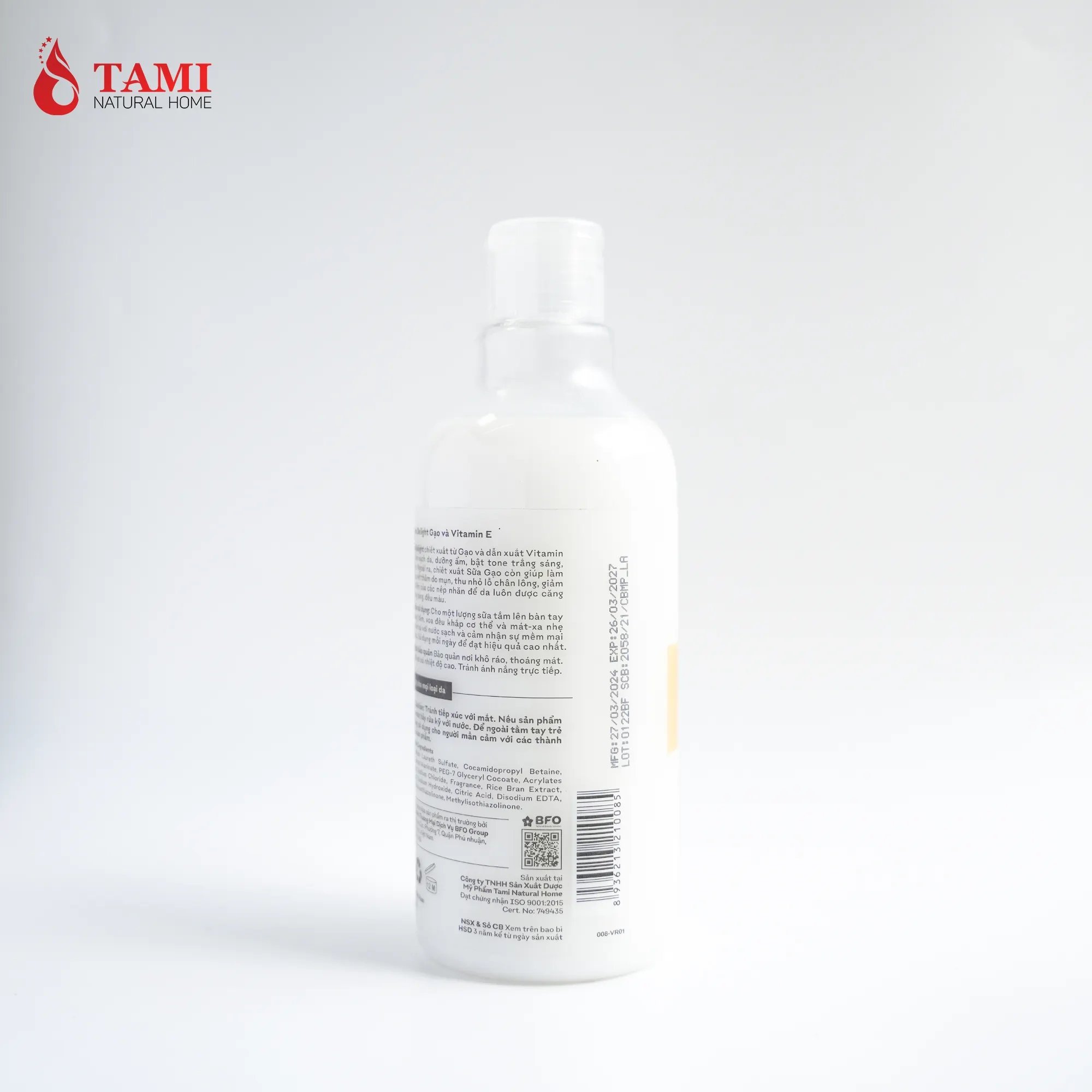 Personal Care Whitening Moisturizing Body Wash Belight - Rice Milk & Vitamin E Refreshing & Bubble Function Shower Gel