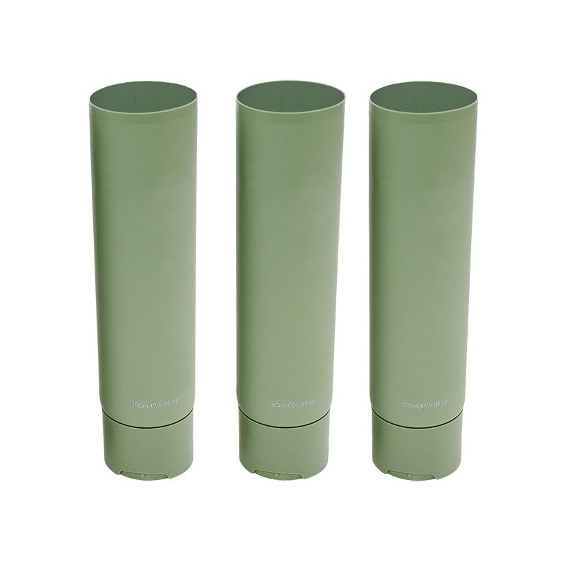Cosmetic Packaging Tubes for Body Lotion Shampoo Shower Gel Plastic 120ml 200ml 250ml Press Disc Top Cap Squeeze Shape Labeling