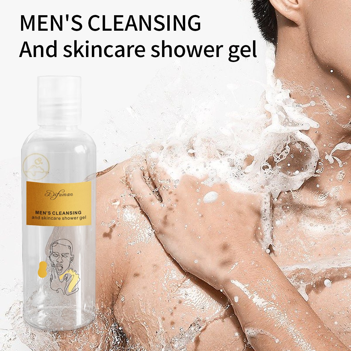 100ml men's shower gel, whitening nourishing skin, moisturizer, beauty and personal care products