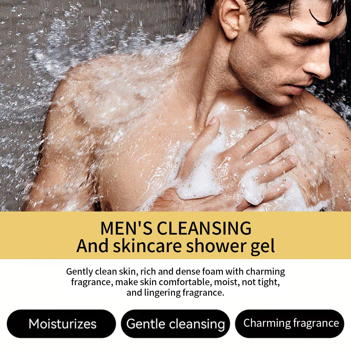 100ml men's shower gel, whitening nourishing skin, moisturizer, beauty and personal care products