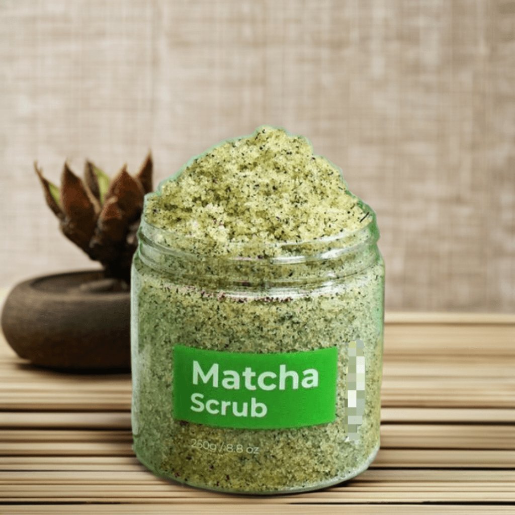 Wholesale Private Label Natural Matcha Aloe Vera Face and Body Scrub for Exfoliating Whitening Brightening Sugar Body Scrub
