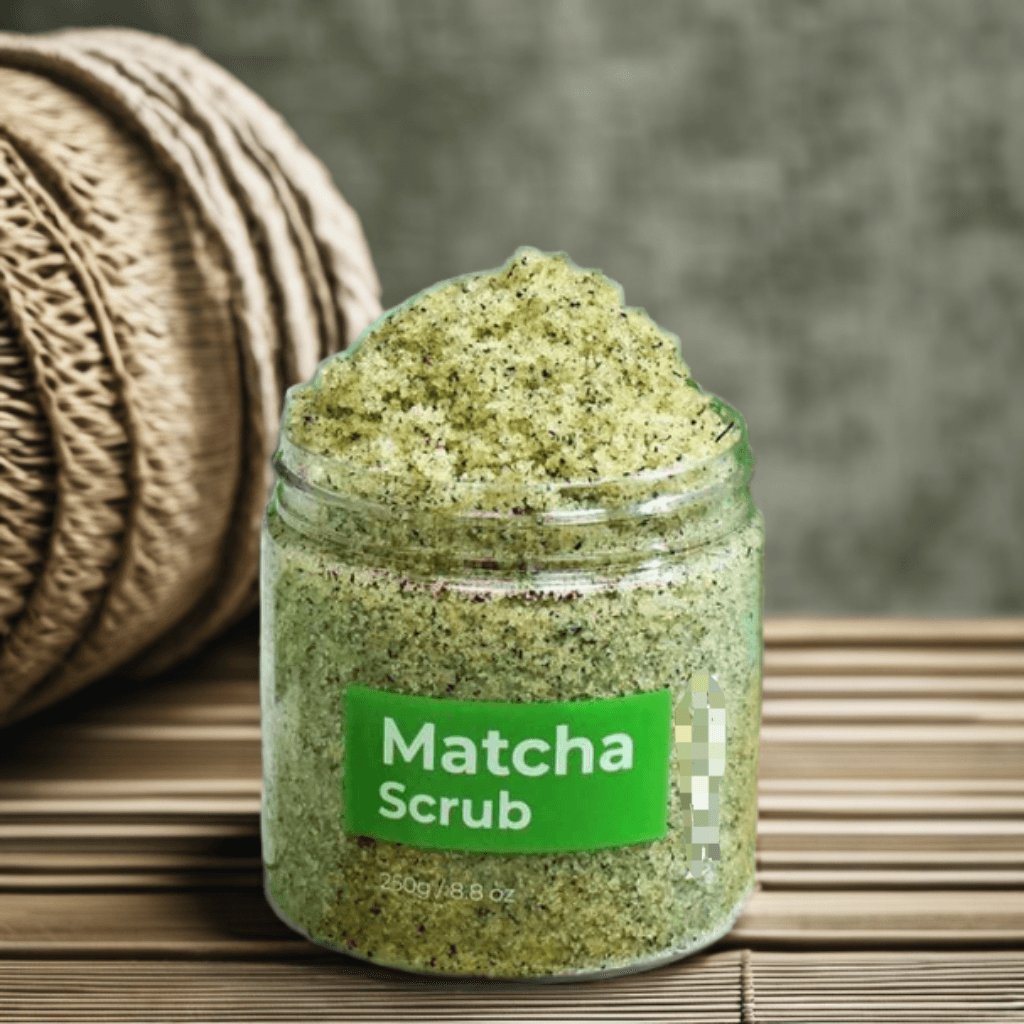 Wholesale Private Label Natural Matcha Aloe Vera Face and Body Scrub for Exfoliating Whitening Brightening Sugar Body Scrub
