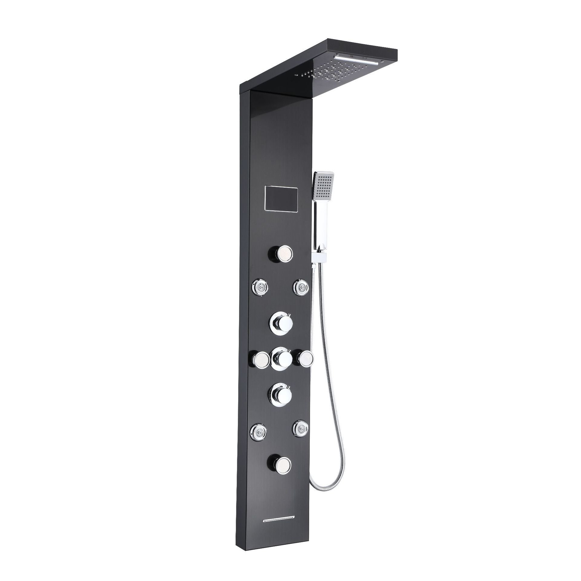 vertical shower set adjustable bathroom rain Column 5 Function accessory in-wall shower faucets massage jet shower panel system