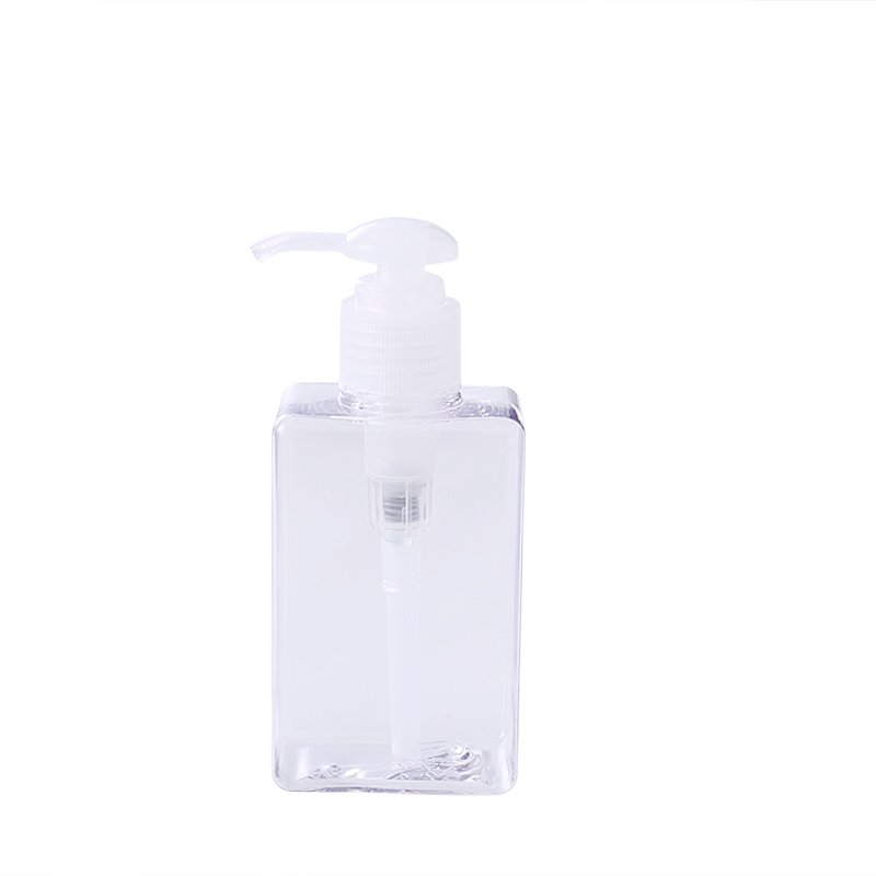 Custom Flat Square Shampoo Shower Gel Bottle Empty 200ml 300ml Luxury Black Lotion Bottle