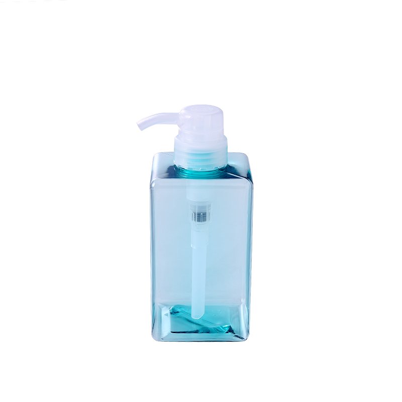 Custom Flat Square Shampoo Shower Gel Bottle Empty 200ml 300ml Luxury Black Lotion Bottle