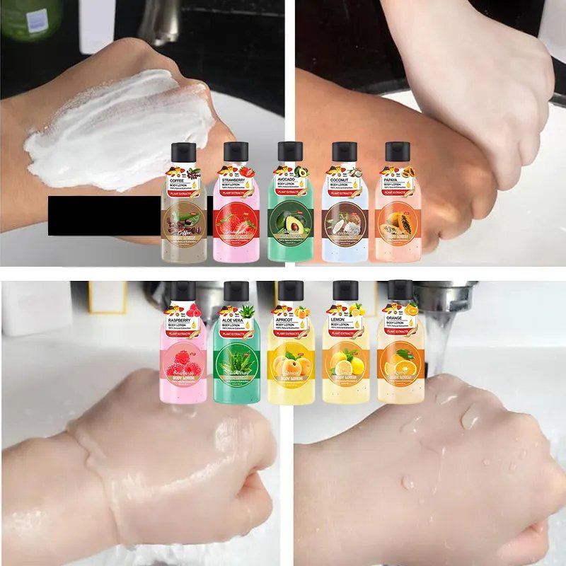 Wholesale Factory Body Women Body Scrub Wash Gel High Quality Skincare Moisturizing Vitamin C Whitening Organic Body Wash