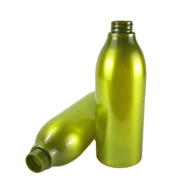 OEM Luxury 700ml PE Pearlescent Green Plastic Shampoo Bottle Shower Gel And Conditioner Bottle With pump Cosmetic Packaging