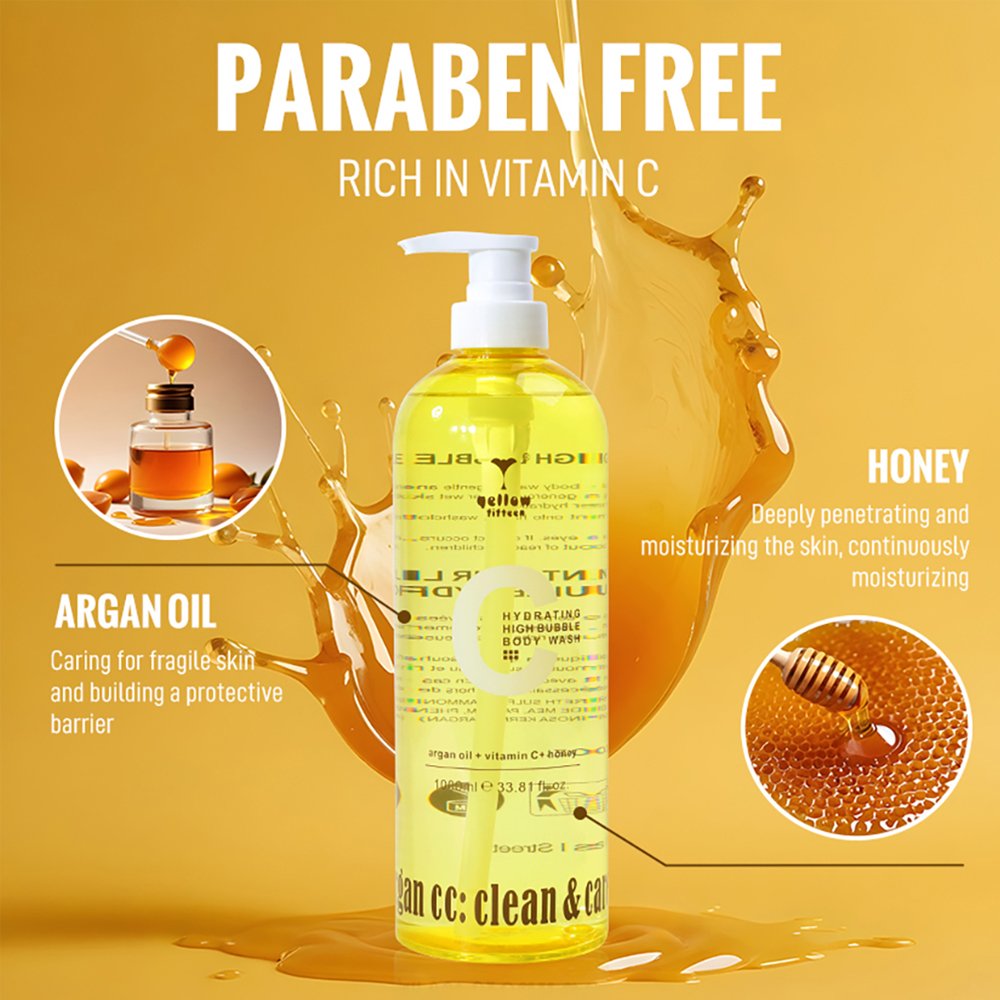 Moisturizing Oil Control Deep Cleansing And Refreshing Vitamin C Body Wash Shower Gel