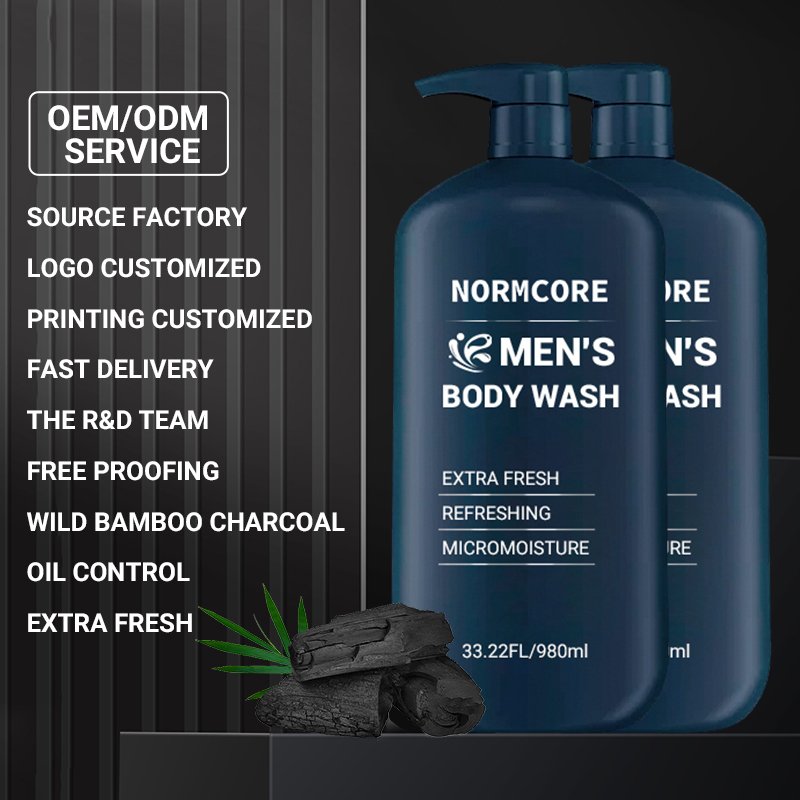 Custom OEM Private Label Skin Care Bath Body Deep Cleaning Organic Vegan Energising Perfume Men Shower Gel Body Wash