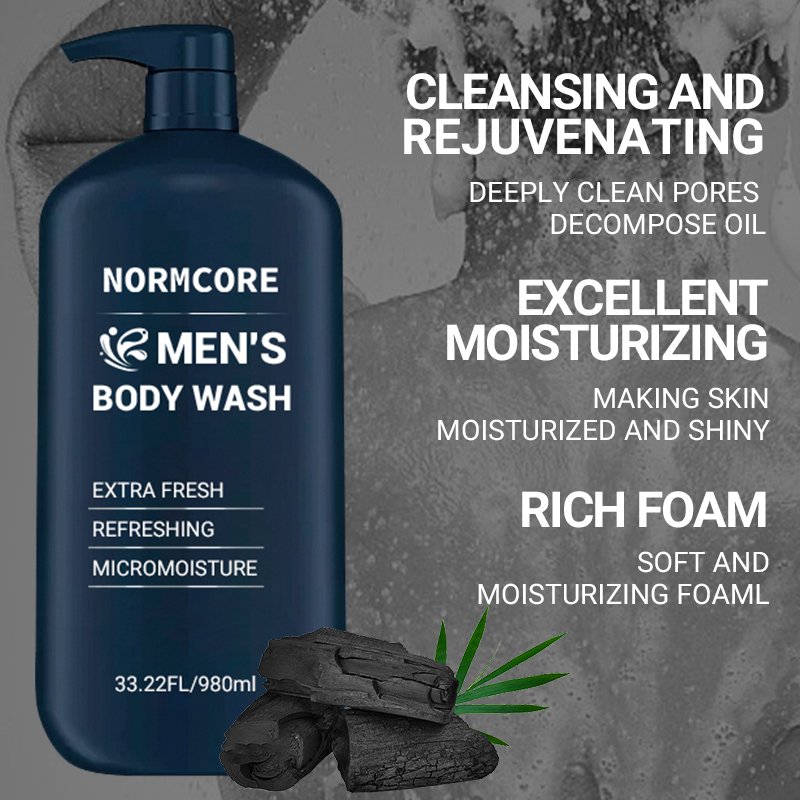 Custom OEM Private Label Skin Care Bath Body Deep Cleaning Organic Vegan Energising Perfume Men Shower Gel Body Wash
