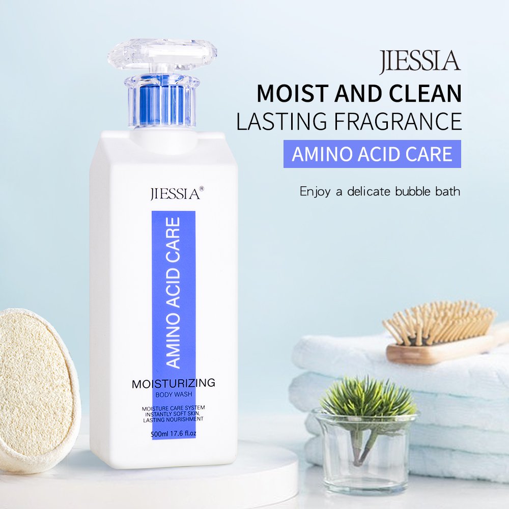 JIESSIA OEM Guangzhou manufacturer skin care gel de skin duchas de bano Vitaminas e c blanquear lightening body wash shower gel