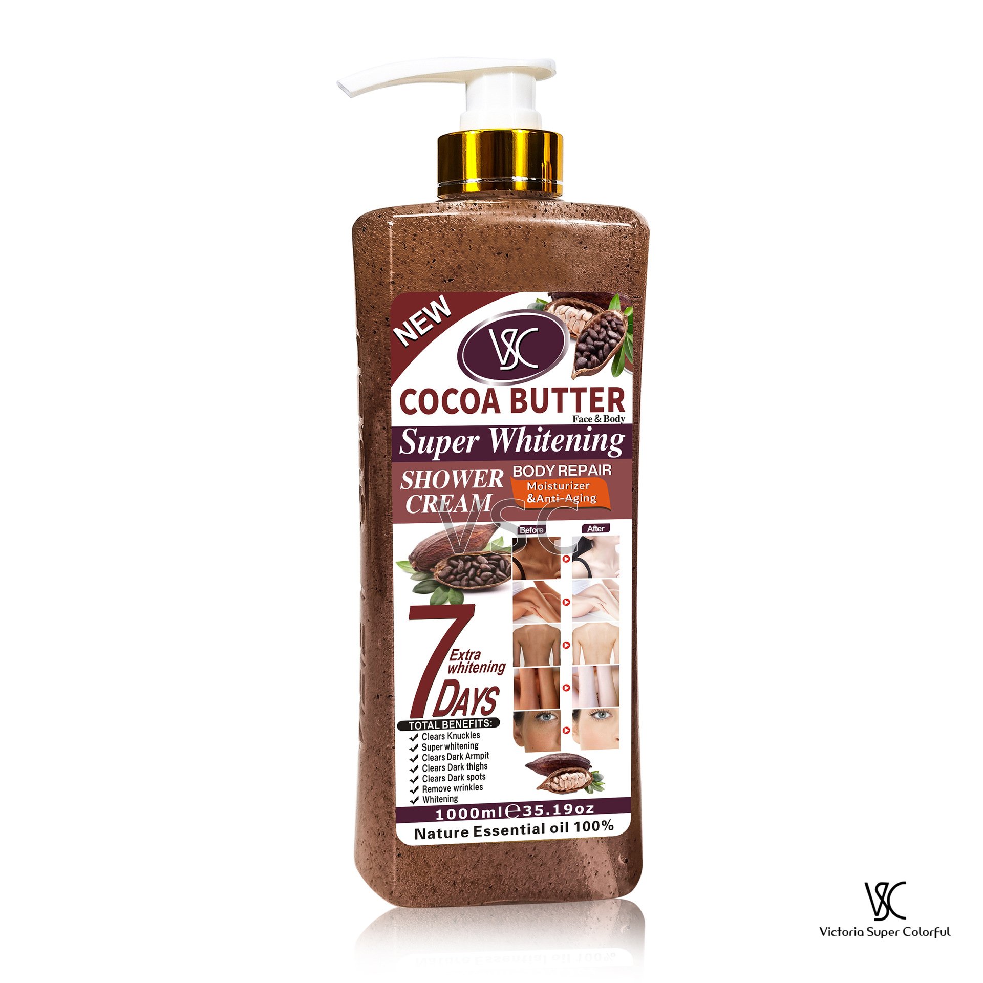 Hot Selling Almond Whitening Shower Gel Deep Cleaning Body Wash Hydrating Exfoliating Scrub Lightening