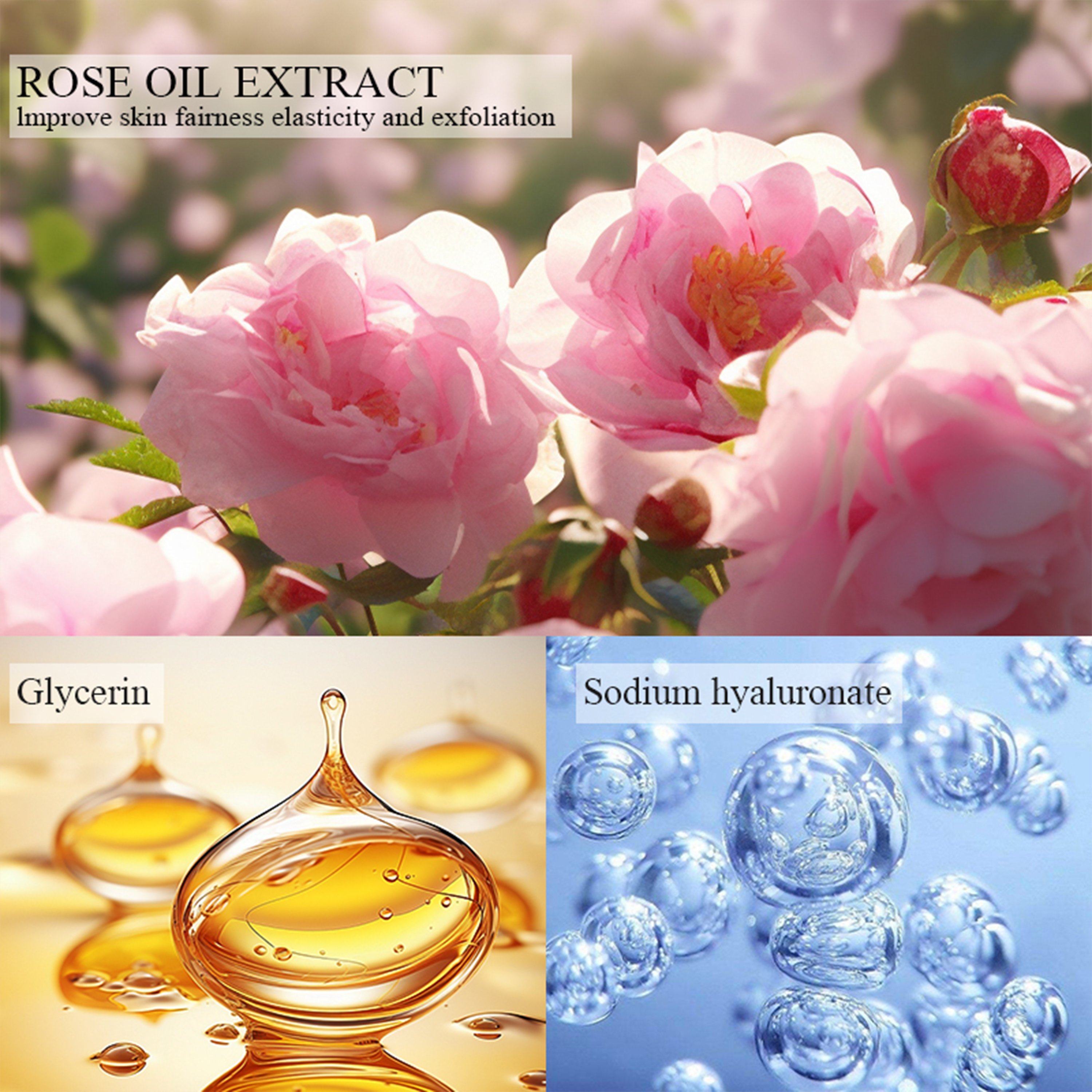 Whitening Body Wash Moisturizing Deep Cleaning Skin Care Shower Gel Rose Bubble Bath Wash