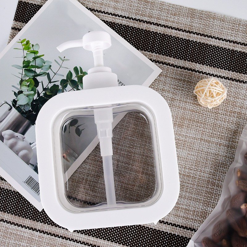 Luxury 300ml Square cosmetic container white plastic hand wash liquid soap foam bottles body lotion bottle with pump