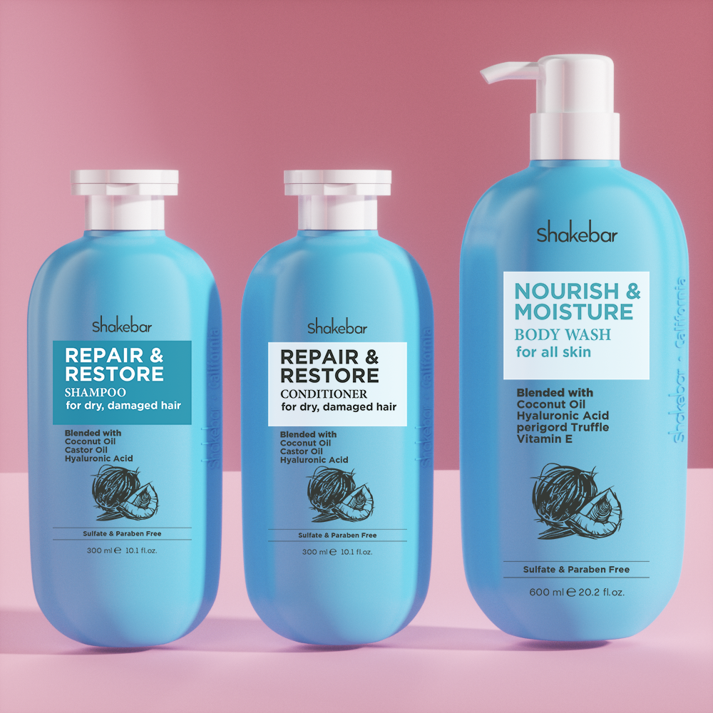 Shakebar Hydrating Body Wash Scrub Exfoliating Lightening Whitening Shower Gel Natural Whitening Body Wash