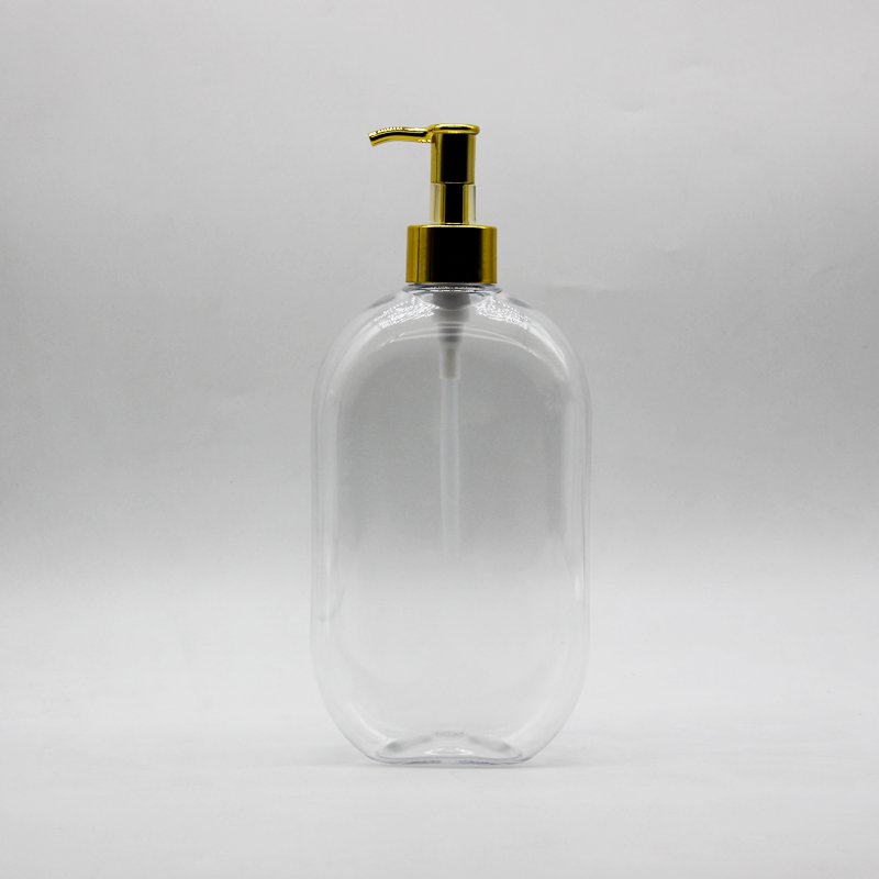 Luxury transparent large capacity cosmetic shower gel bottle 500ml bottle for body wash