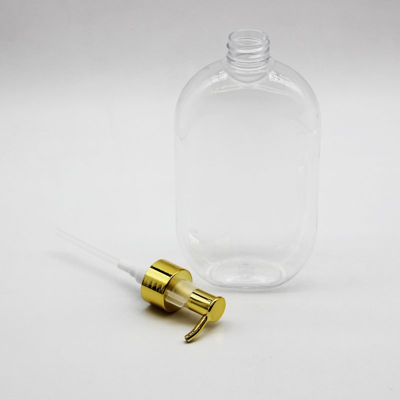 Luxury transparent large capacity cosmetic shower gel bottle 500ml bottle for body wash