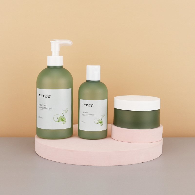 Customized 250ml 500ml180ml washing and care set plastic bottles and plastic cans container packaging