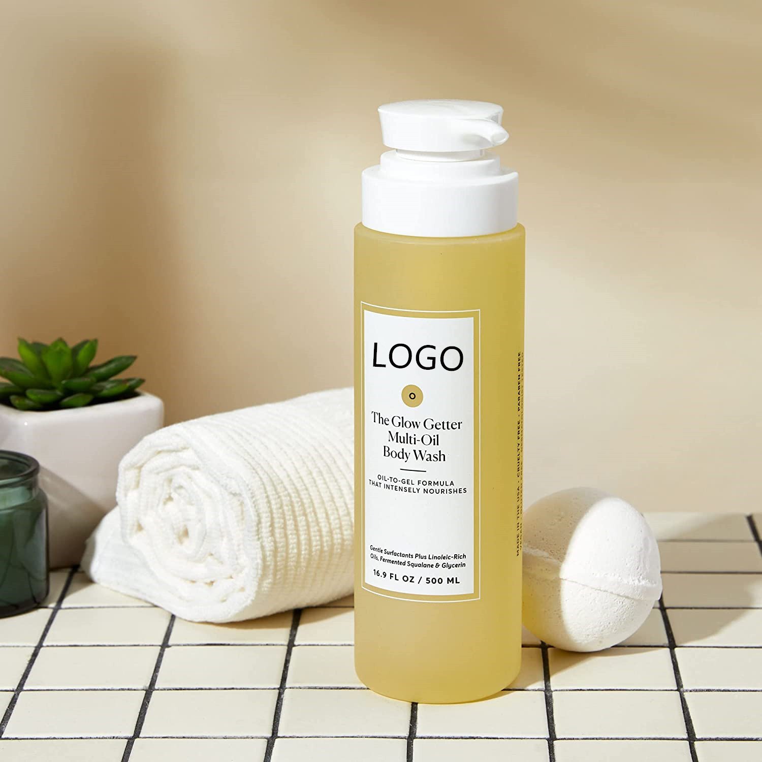 Private Label The Glow Getter Multi-Oil Hydrating Body Wash Gentle Cleanser shower gel