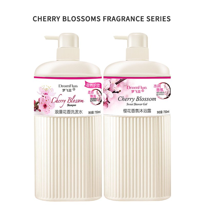 Cherry blossom fragrance milk texture skin rose body wash wholesale discount hotel shower gel