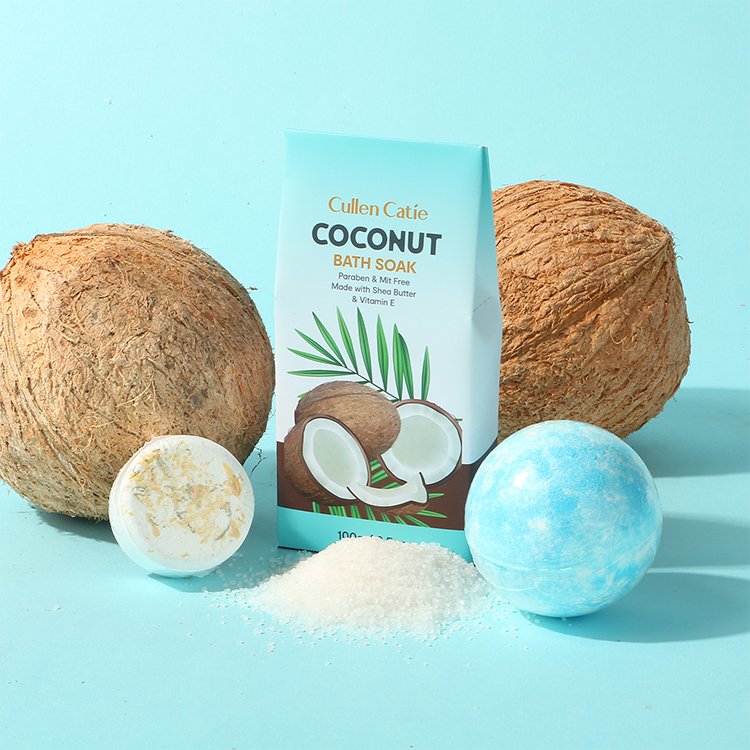 2024 Skin care set for Men and Women coconut, SPA Gift Basket Soap Bath Salt Bathroom For Home Supplies