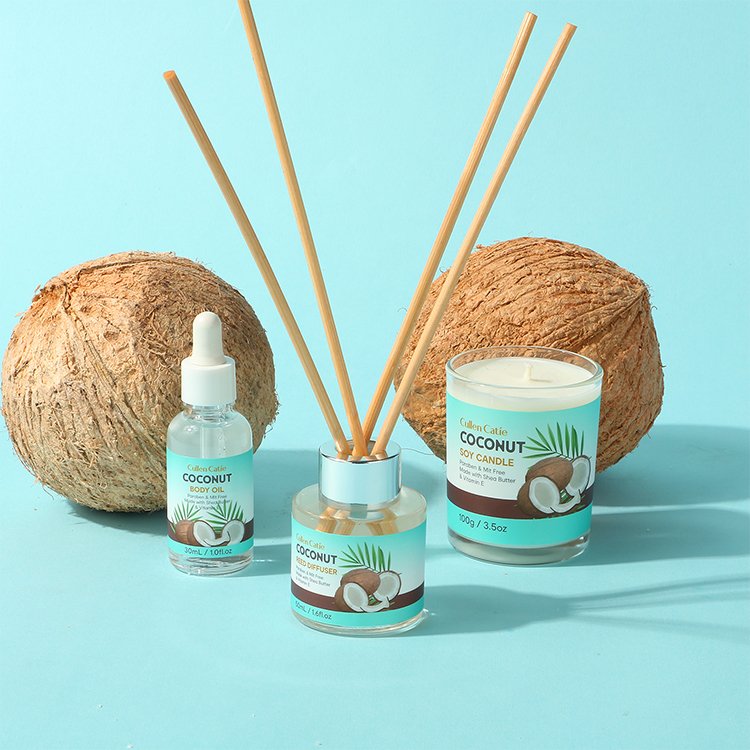 2024 Skin care set for Men and Women coconut, SPA Gift Basket Soap Bath Salt Bathroom For Home Supplies