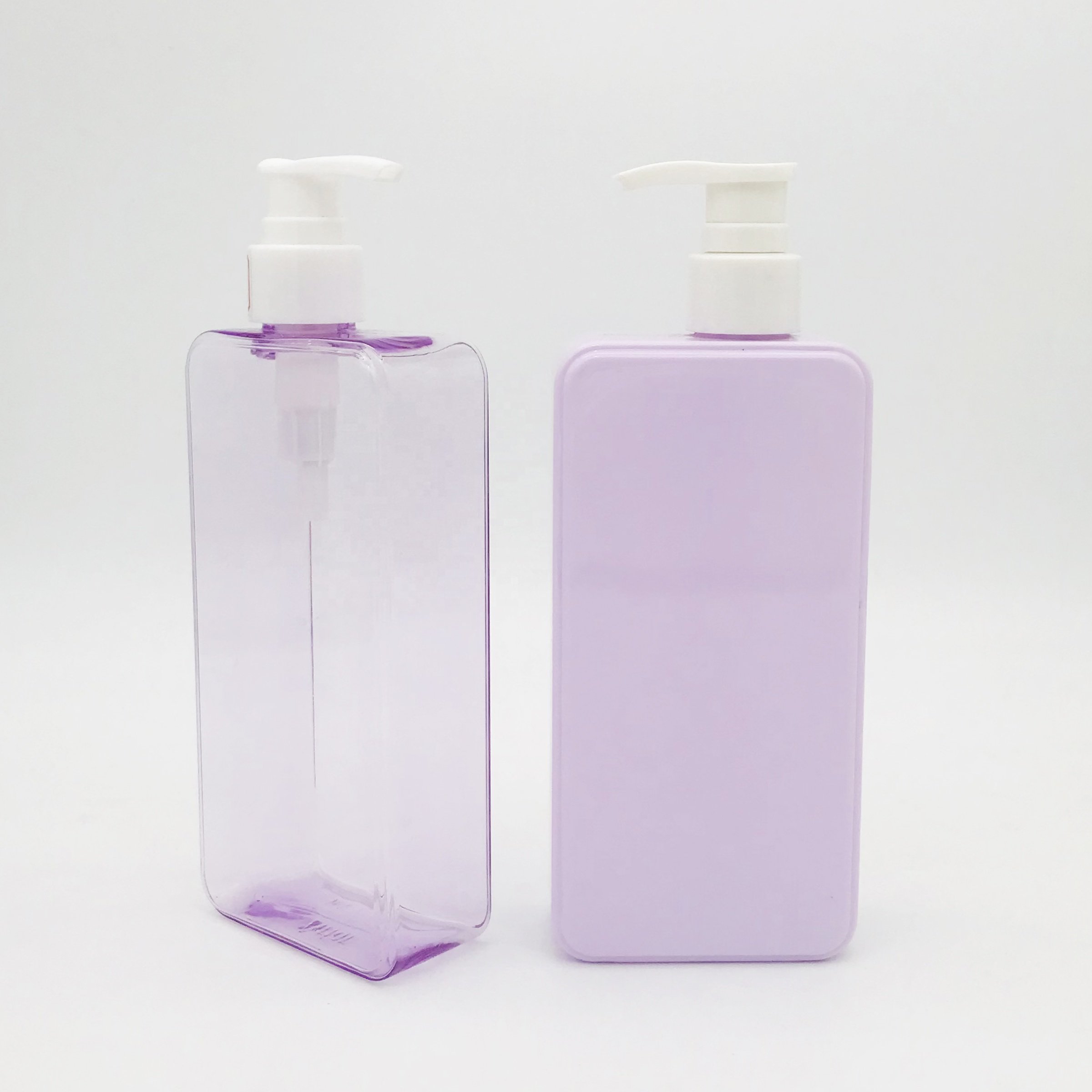 New Design Mold 300ml PETG Square Luxury Bottle for Shampoo Shower Gel and Lotion Custom Shampoo Bottle Cosmetic Packaging