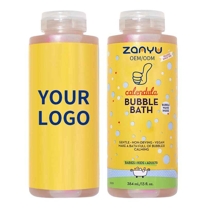 Private Label Calendula Bubble Bath Baby Bubble Bath Liquid 384ml Moisturizing Shower Gel