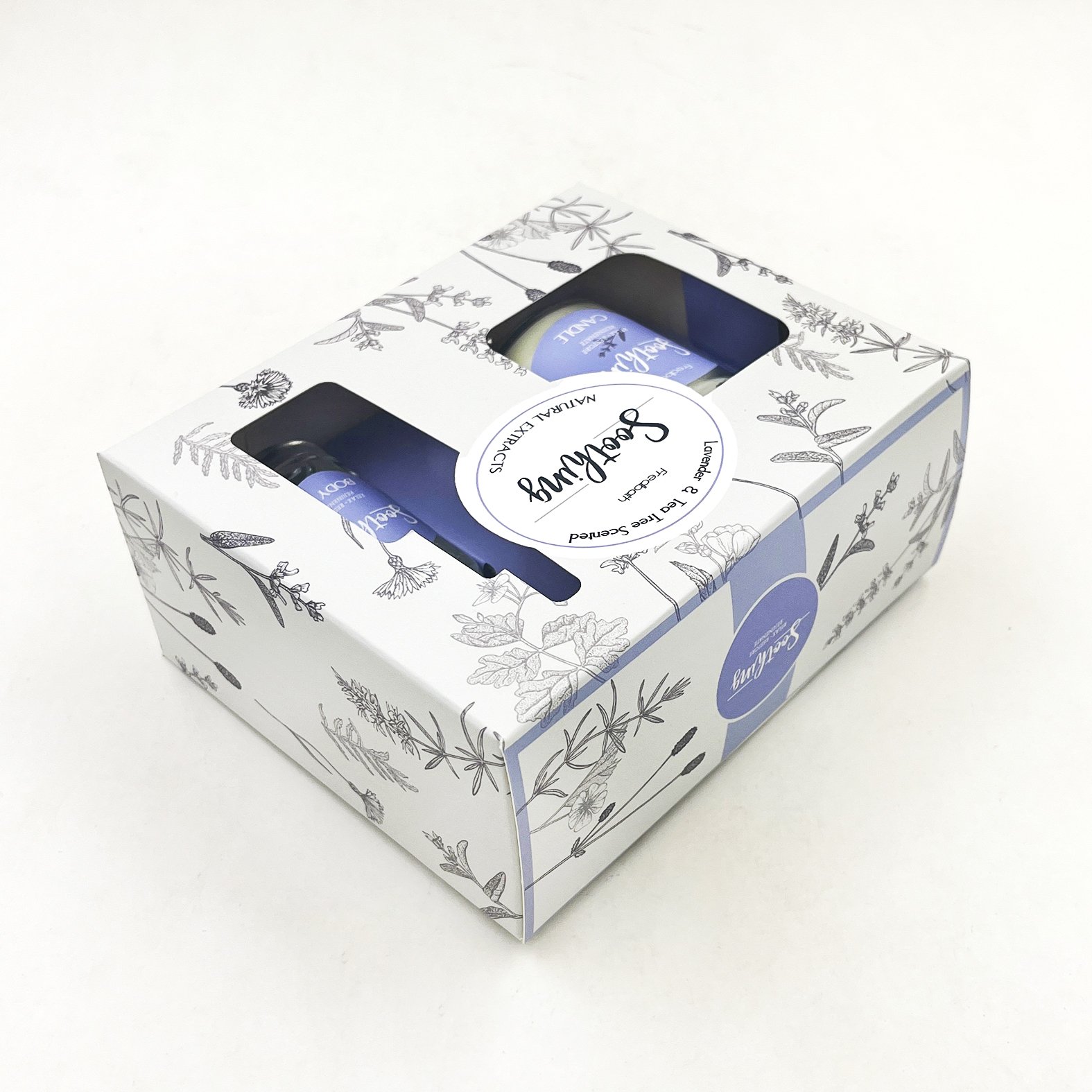 Personalized custom candle jar packaging gift box empty rigid paper scented luxury candle box packaging bath gift set
