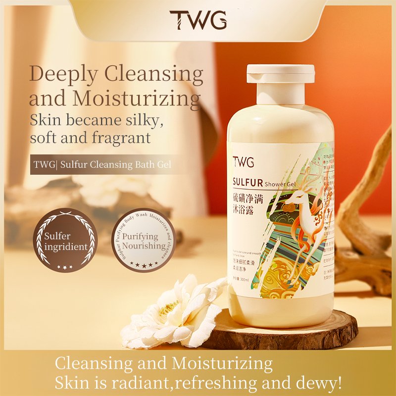 TWG Sulfur Body Cleansing Wholesale Dense Foam Deep Cleansing Anti Mite Oil Control Moisturizing Shower Gel