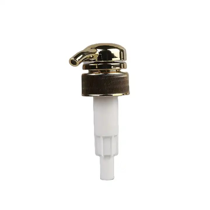 Free Sample Reusable 24mm 24/410 UV Golden Plastic Screw Dispenser Pump For Lotion Shampoo Shower Gel