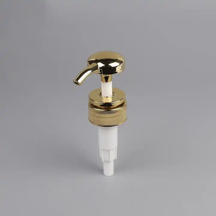 Free Sample Reusable 24mm 24/410 UV Golden Plastic Screw Dispenser Pump For Lotion Shampoo Shower Gel