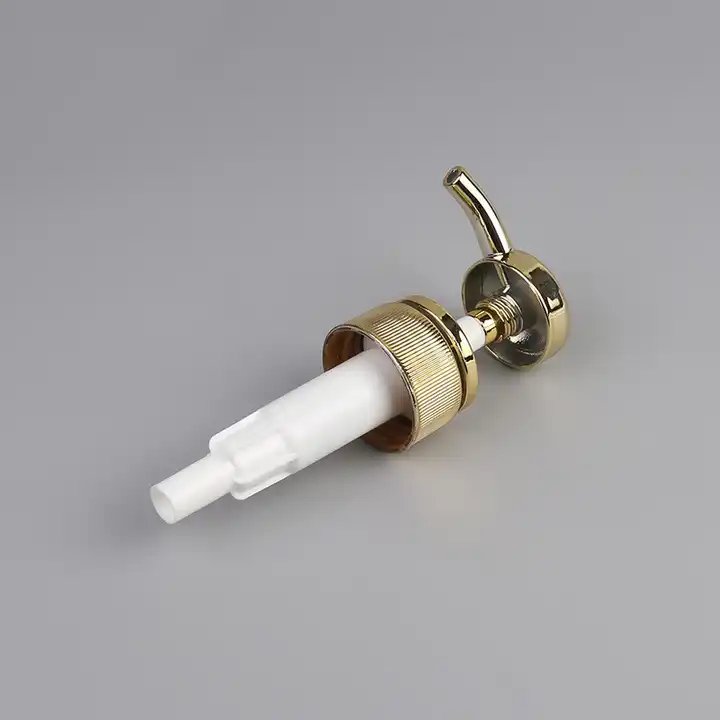 Free Sample Reusable 24mm 24/410 UV Golden Plastic Screw Dispenser Pump For Lotion Shampoo Shower Gel