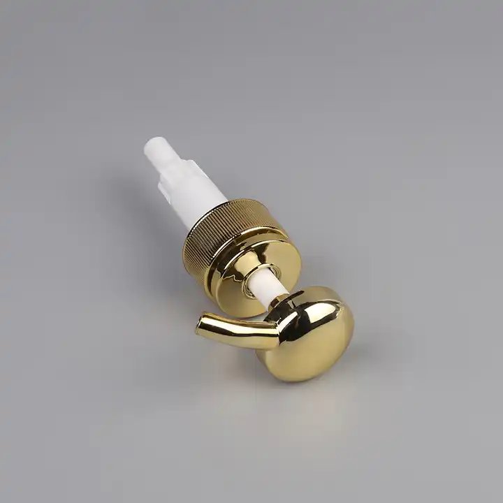 Free Sample Reusable 24mm 24/410 UV Golden Plastic Screw Dispenser Pump For Lotion Shampoo Shower Gel