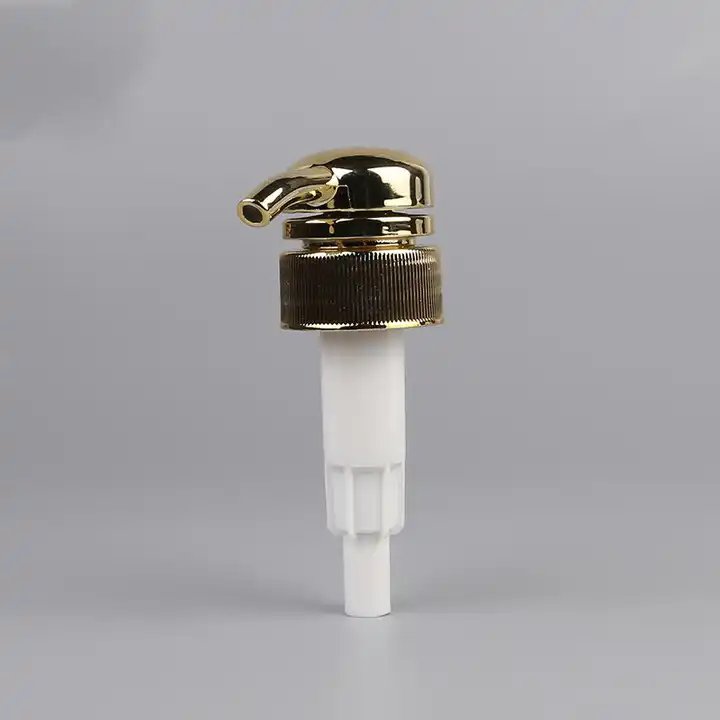 Free Sample Reusable 24mm 24/410 UV Golden Plastic Screw Dispenser Pump For Lotion Shampoo Shower Gel