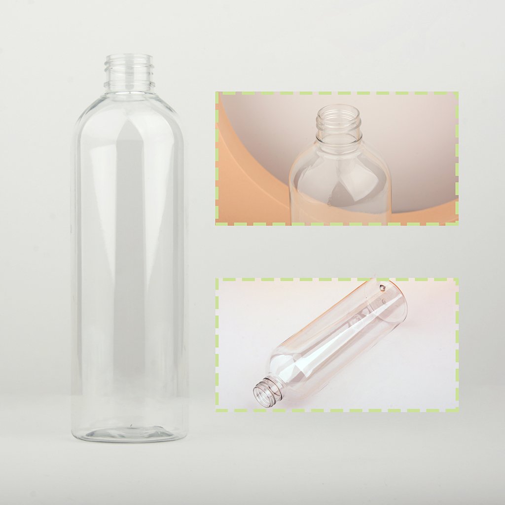 16 Oz Clear Reusable Squeezable Shower Gel Containers for Shampoo Plastic Empty Bottles Hair Conditioner With Disc Top Caps
